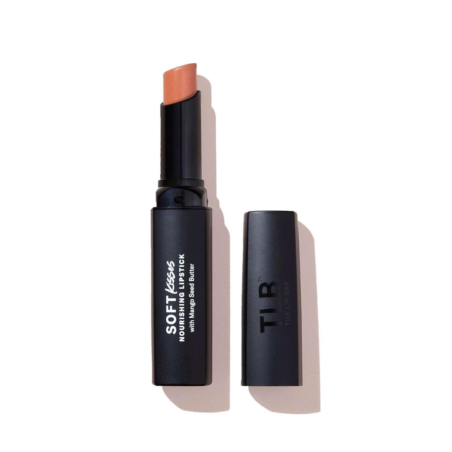 Soft Kisses Nourishing Vegan Lipstick, with Moisturizing Mango Seed Butter, Satin Finish, Goal Mine - Soft Pink Nude