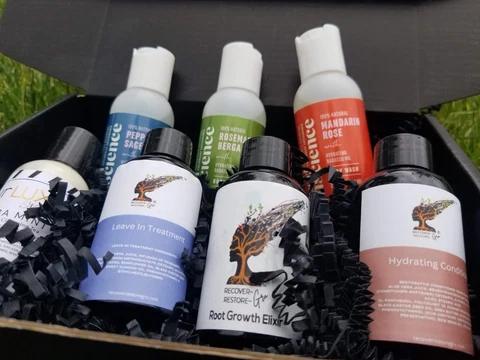 A BlacBox open, filled with sample products from Black-owned brands