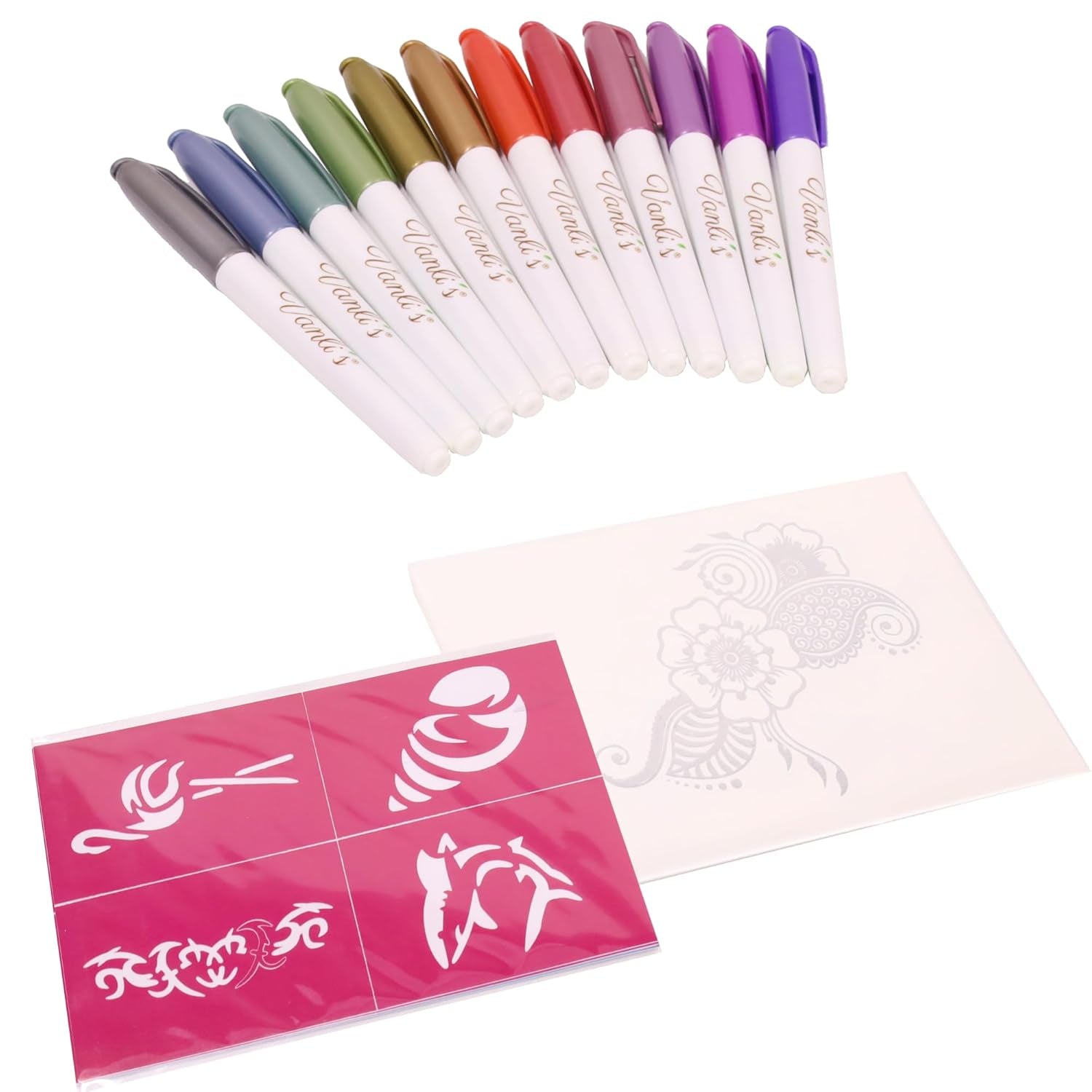 Vanli’S Temporary Tattoo Markers – Body Markers for Adults & Teens:12 Pack