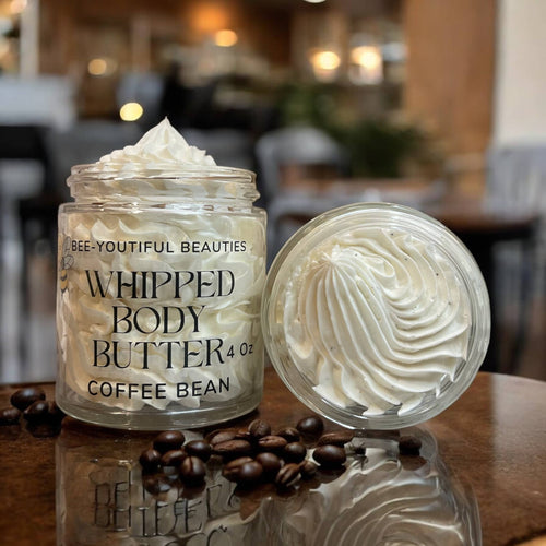 WHIPPED BODY BUTTER | TRIPLE BUTTER BLEND + BEESWAX:  4 oz Glass Jar from Bee-Youtiful Beauties, a Black-owned brand
