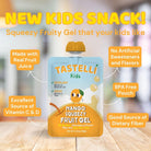 Kids Squeezy Fruit Gel (MANGO) , Made with REAL Fruit Juice,  (Pack of 10)