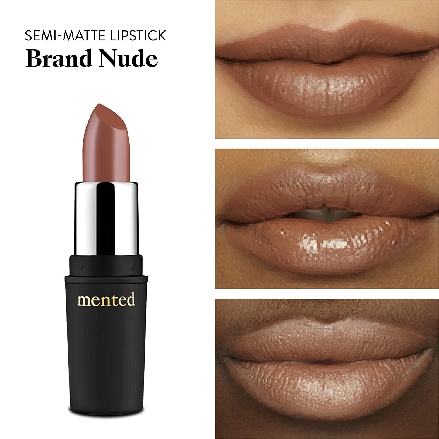 Semi Matte Nude Lipstick, Nude Pink Tan